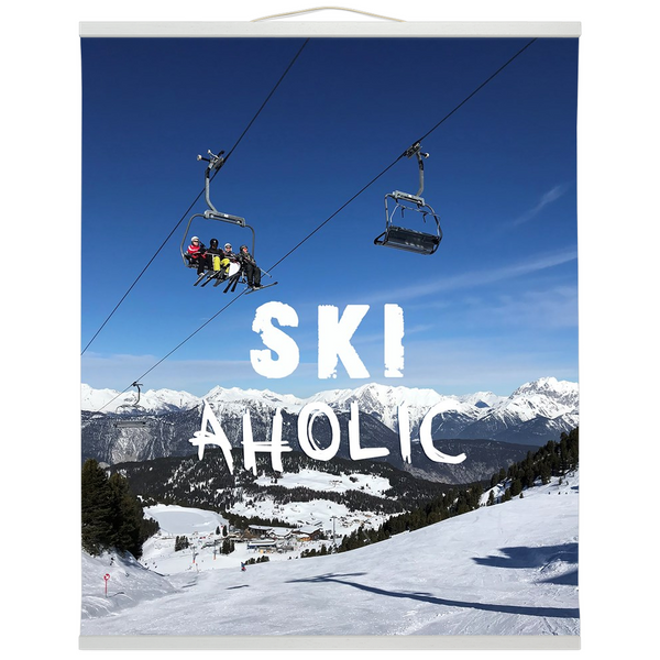 Hanging Canvas Print - Ski Aholic