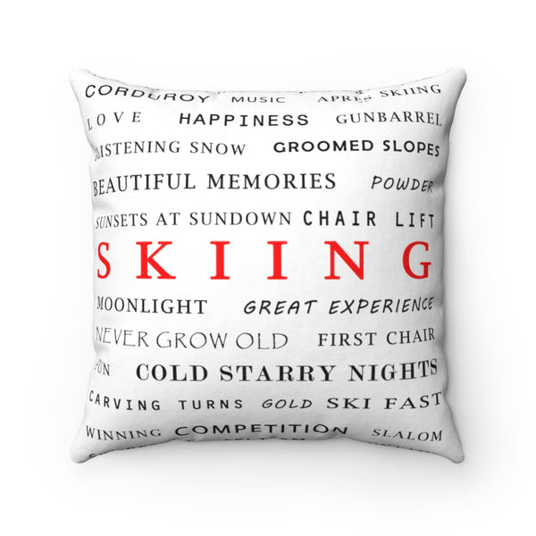Skiing Memories - Throw Pillow