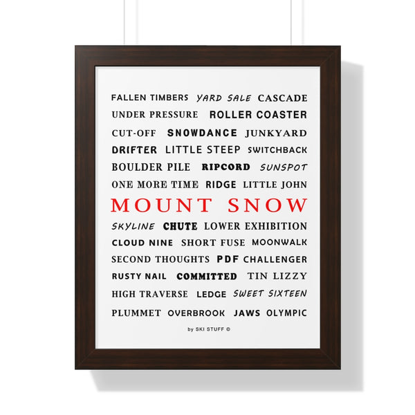 Mount Snow - Framed Vertical Poster