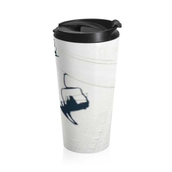 skiing inspired travel mug