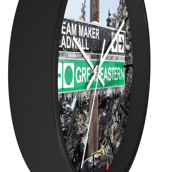 Wall Clock - Ski Trail Sign