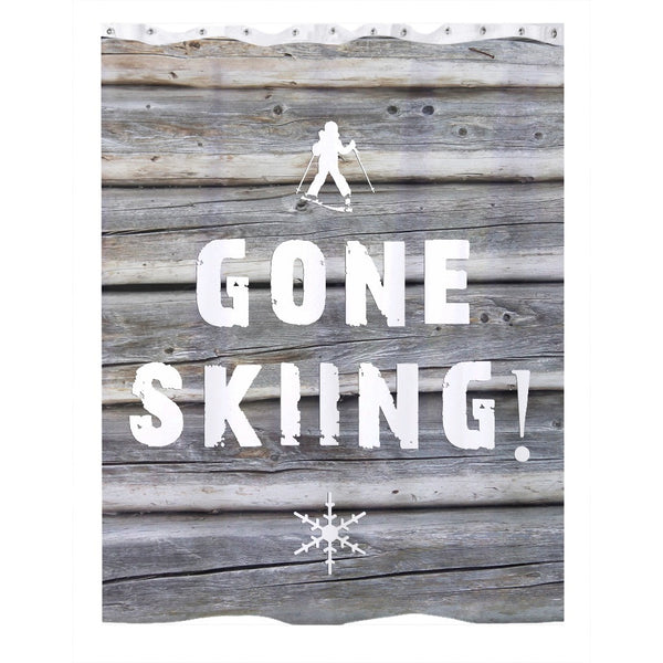 Gone Skiing - Shower Curtain