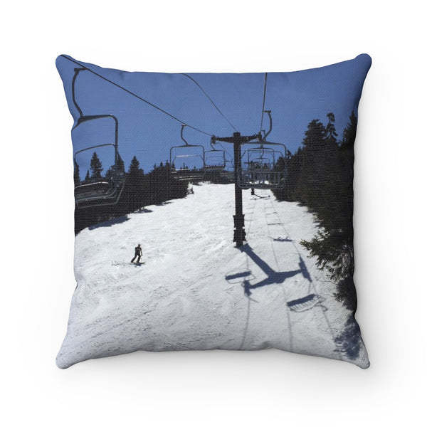 Spring Skiing - Throw Pillow