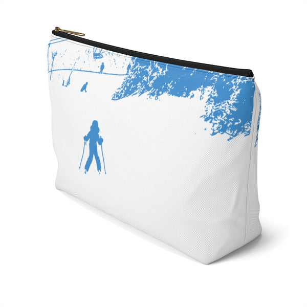 Little Skier Blue - Accessory Pouch w T-bottom