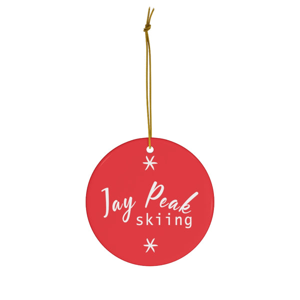 skiing inspired christmas ornament