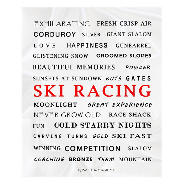 Ski Racing - Throw Blanket