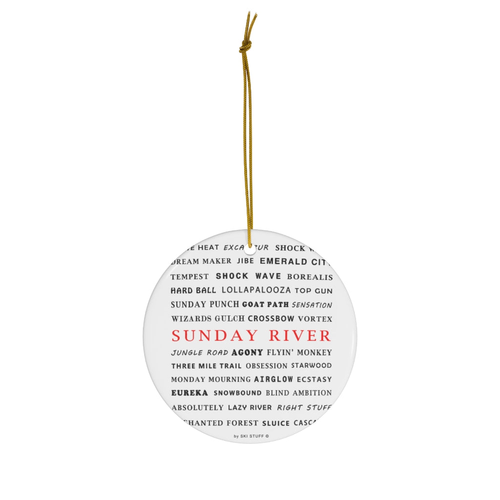 Sunday River Christmas Ornament