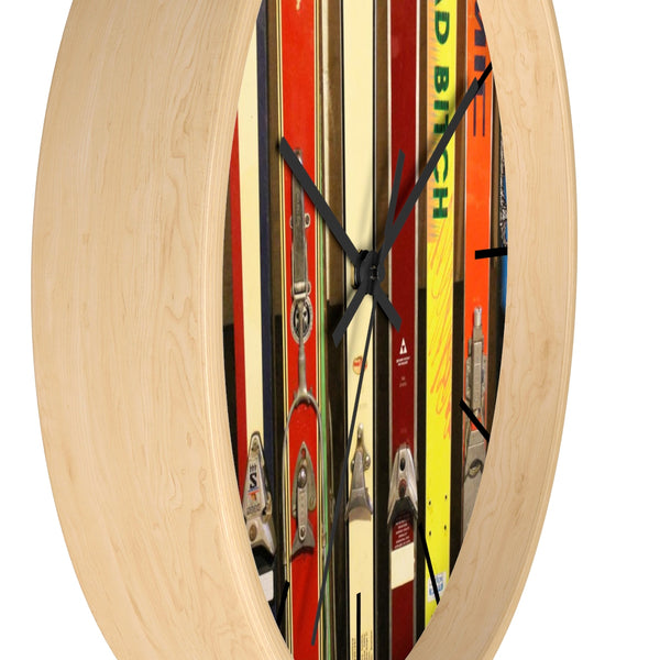 Wall Clock - Vintage Skis