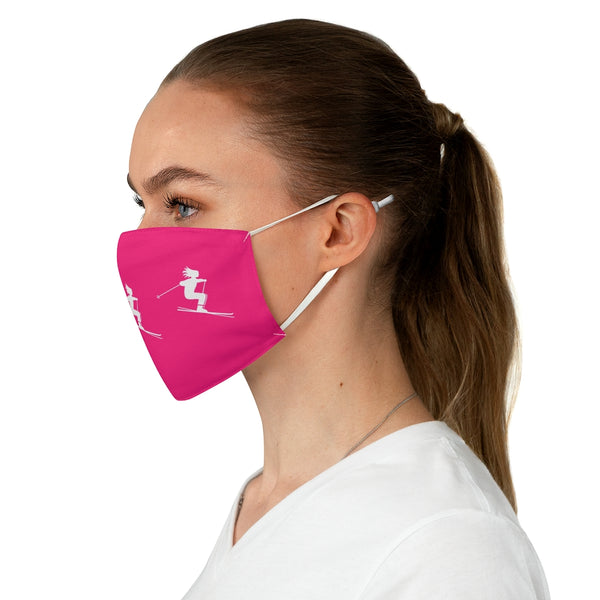 Skier Pink - Fabric Face Mask
