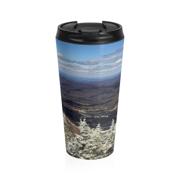 skiing inspired travel mug