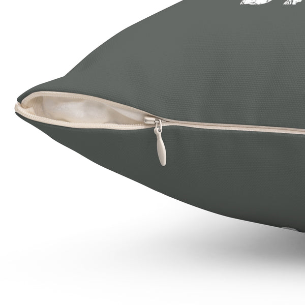 Powder Day - Throw Pillow Grey