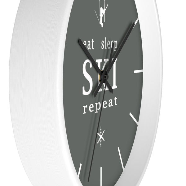 Wall clock - Eat Sleep Ski