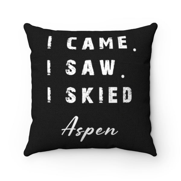 I skied Aspen - Throw Pillow