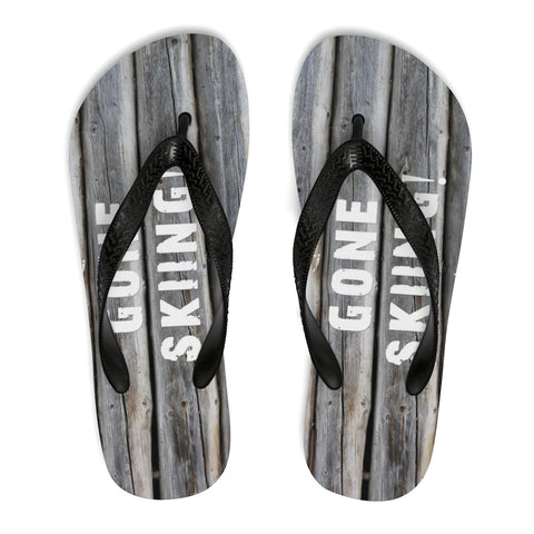 Unisex Flip-Flops - Gone Skiing