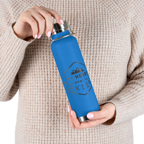 My Heart belongs to a Skier, Vacuum Insulated Bottle, Skiing Bottle, Skier Gifts