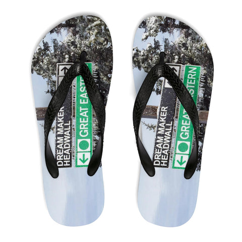 Unisex Flip-Flops - Dreammaker Trail Sign