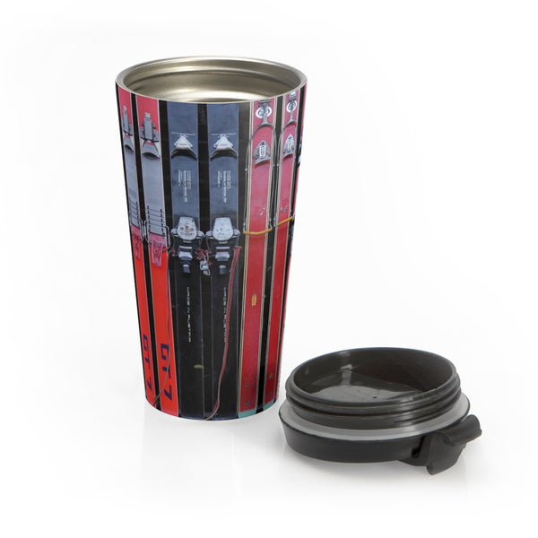 skiing inspired travel mug