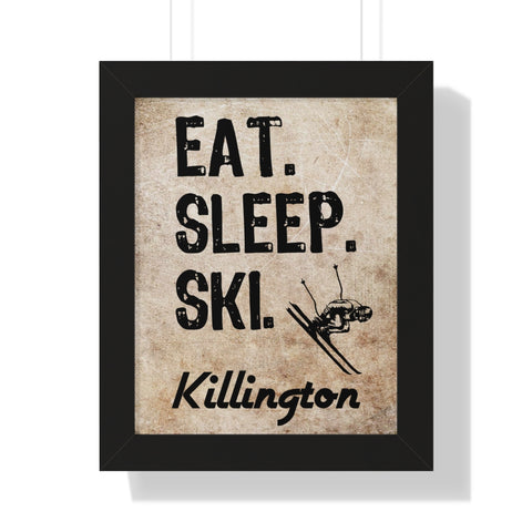 Eat Sleep Ski Killington - Framed Vertical Poster