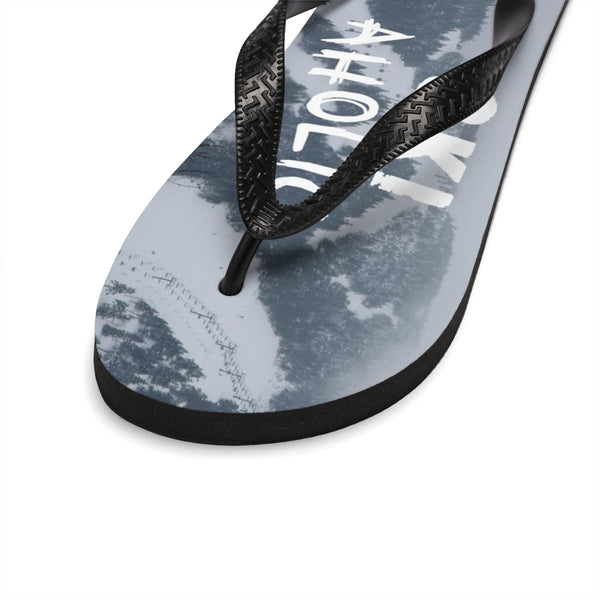 Unisex Flip-Flops - Ski Aholic
