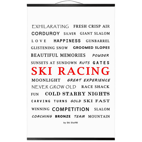 Hanging Canvas Print - Ski Racing