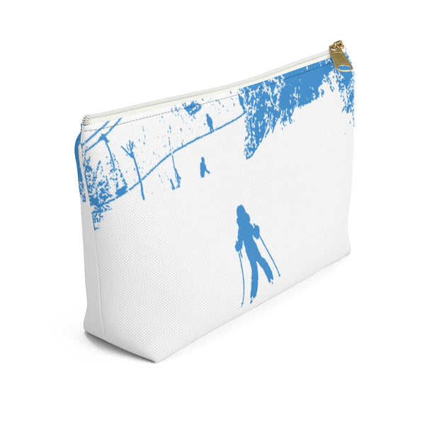 Little Skier Blue - Accessory Pouch w T-bottom