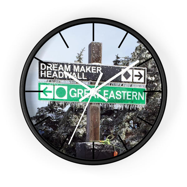 Wall Clock - Ski Trail Sign