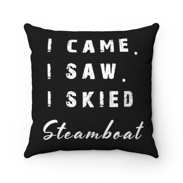 I skied Steamboat - Throw Pillow