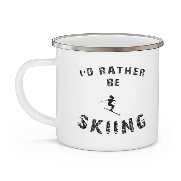 I'd Rather Be Skiing - Enamel Camping Mug