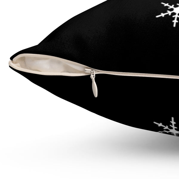 Gone Skiing Black - Decorative Pillow