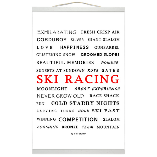 Hanging Canvas Print - Ski Racing