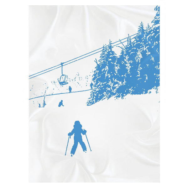 Little Skier - Throw Blanket