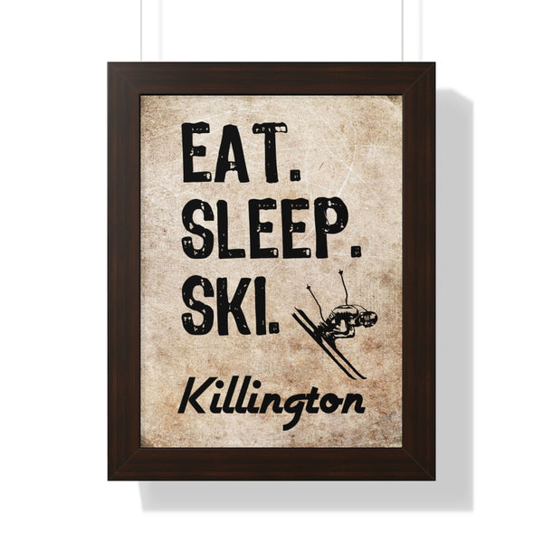 Eat Sleep Ski Killington - Framed Vertical Poster