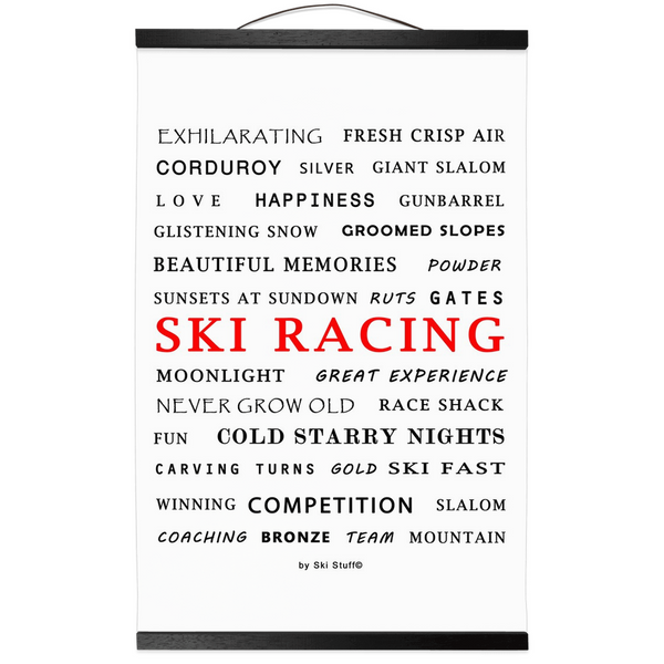 Hanging Canvas Print - Ski Racing