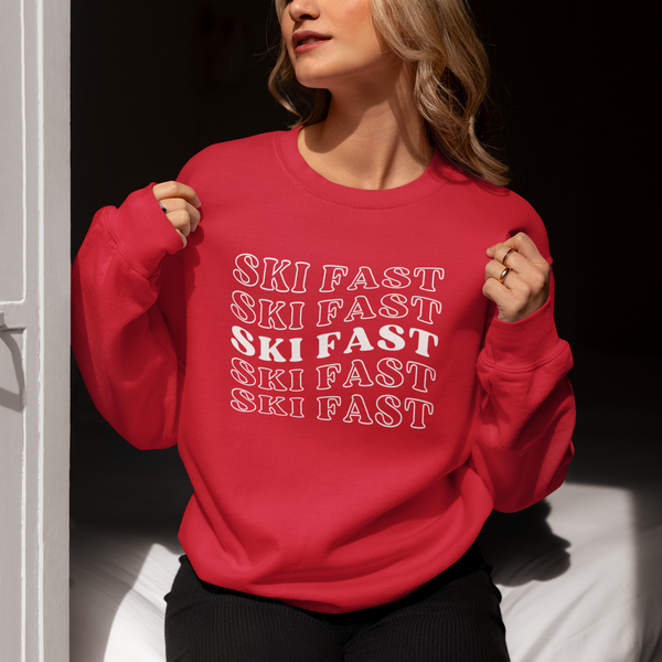 unisex crewneck sweatshirt for ski lovers by SKI STUFF