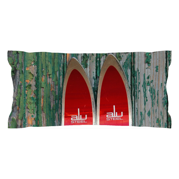 Red Vintage Skis - Pillow Sham