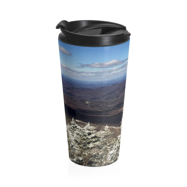 skiing inspired travel mug