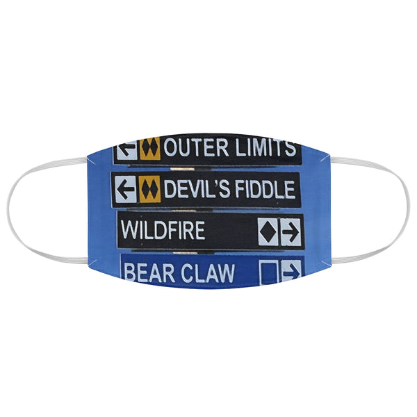 Ski Trail Signs - Fabric Face Mask
