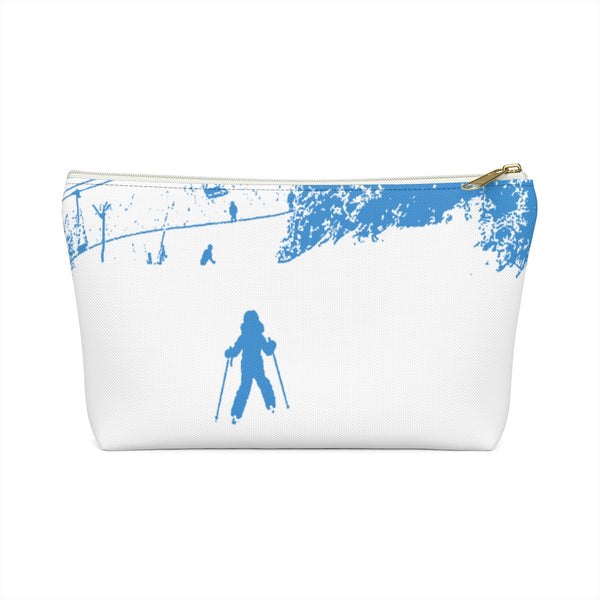 Little Skier Blue - Accessory Pouch w T-bottom