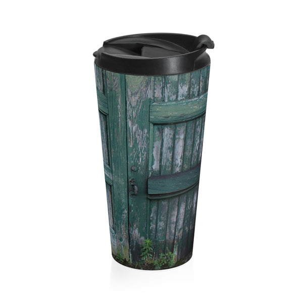 skiing inspired travel mug