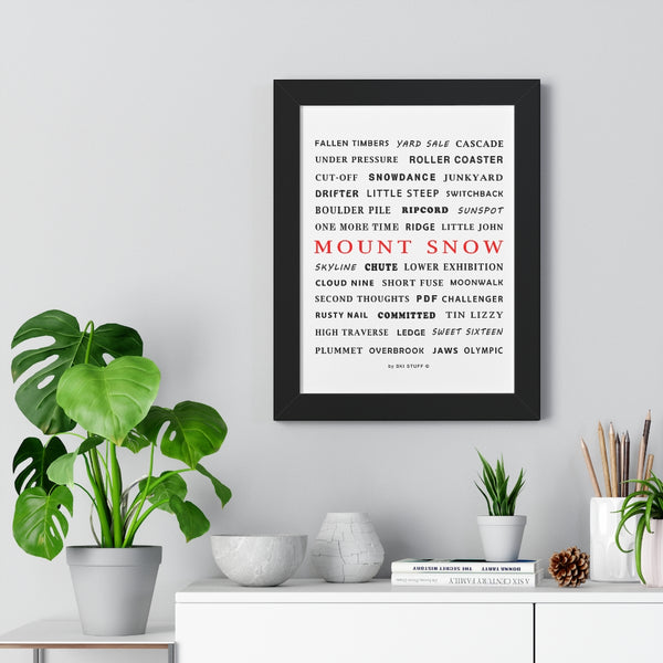 Mount Snow - Framed Vertical Poster