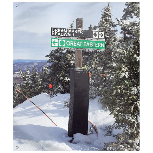 Skiing Trail Signs - Wall Tapestry