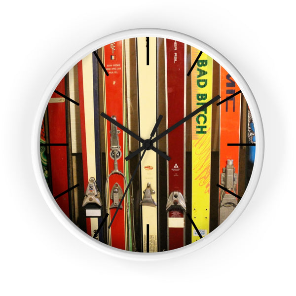 Wall Clock - Vintage Skis