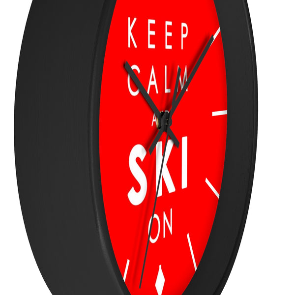 Wall clock - KEEP CALM ski on