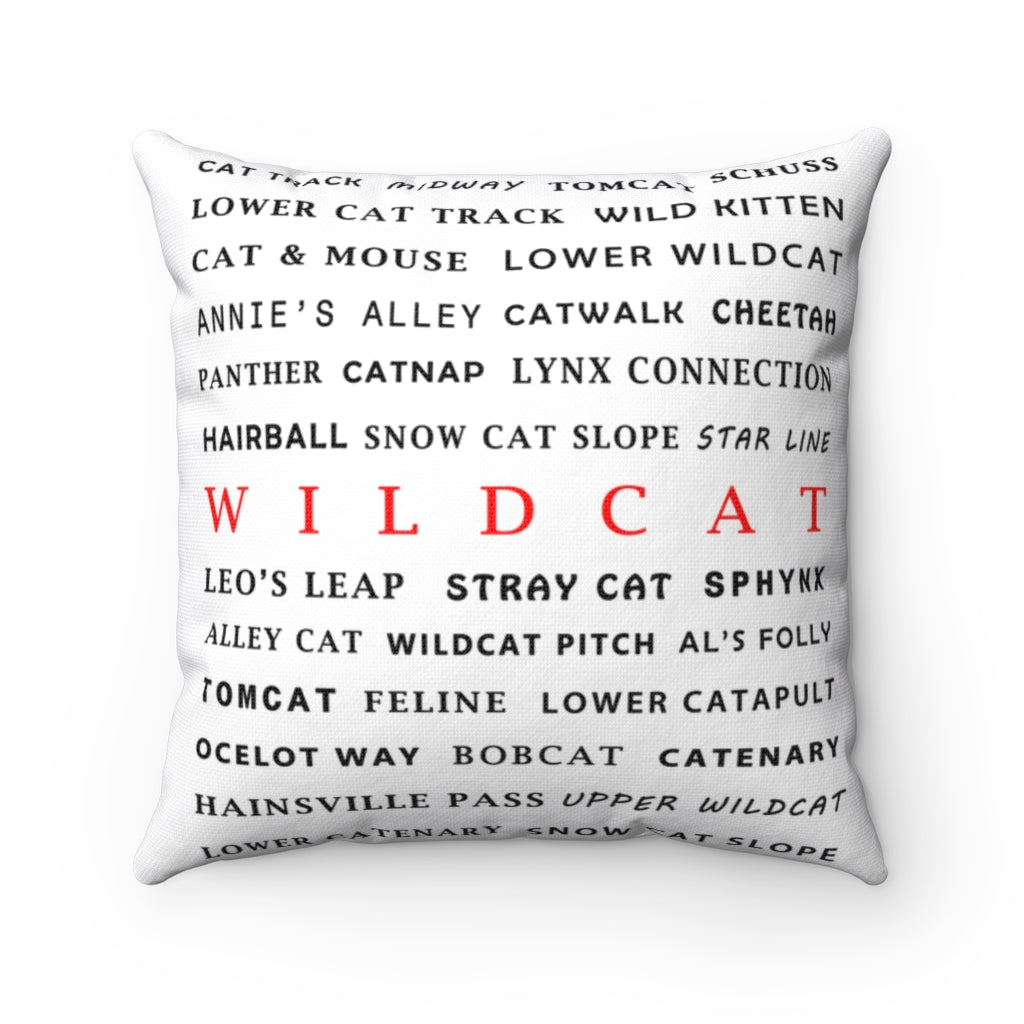 Skiing Trails Wildcat - Throw Pillow