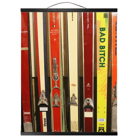 Hanging Canvas Print - Skis and Bindings