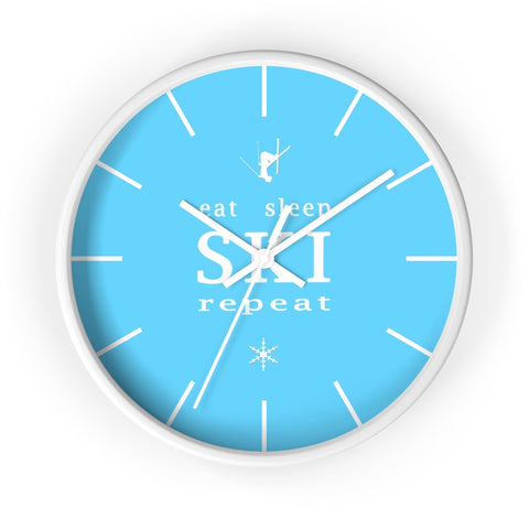 Wall clock - Eat Sleep Ski