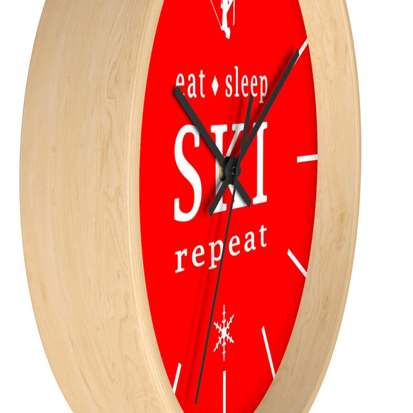 Wall clock - Eat Sleep SKI Repeat