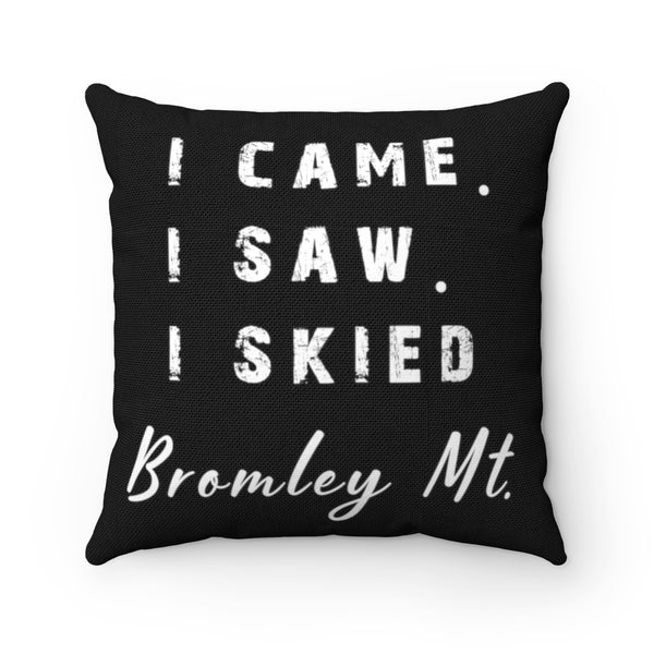 I skied Bromley Mountain - Throw Pillow