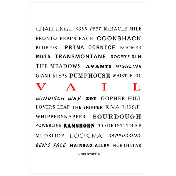 Vail Ski Trails - Poster