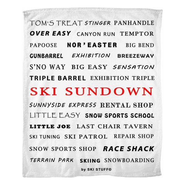 Ski Sundown - Fleece Blanket